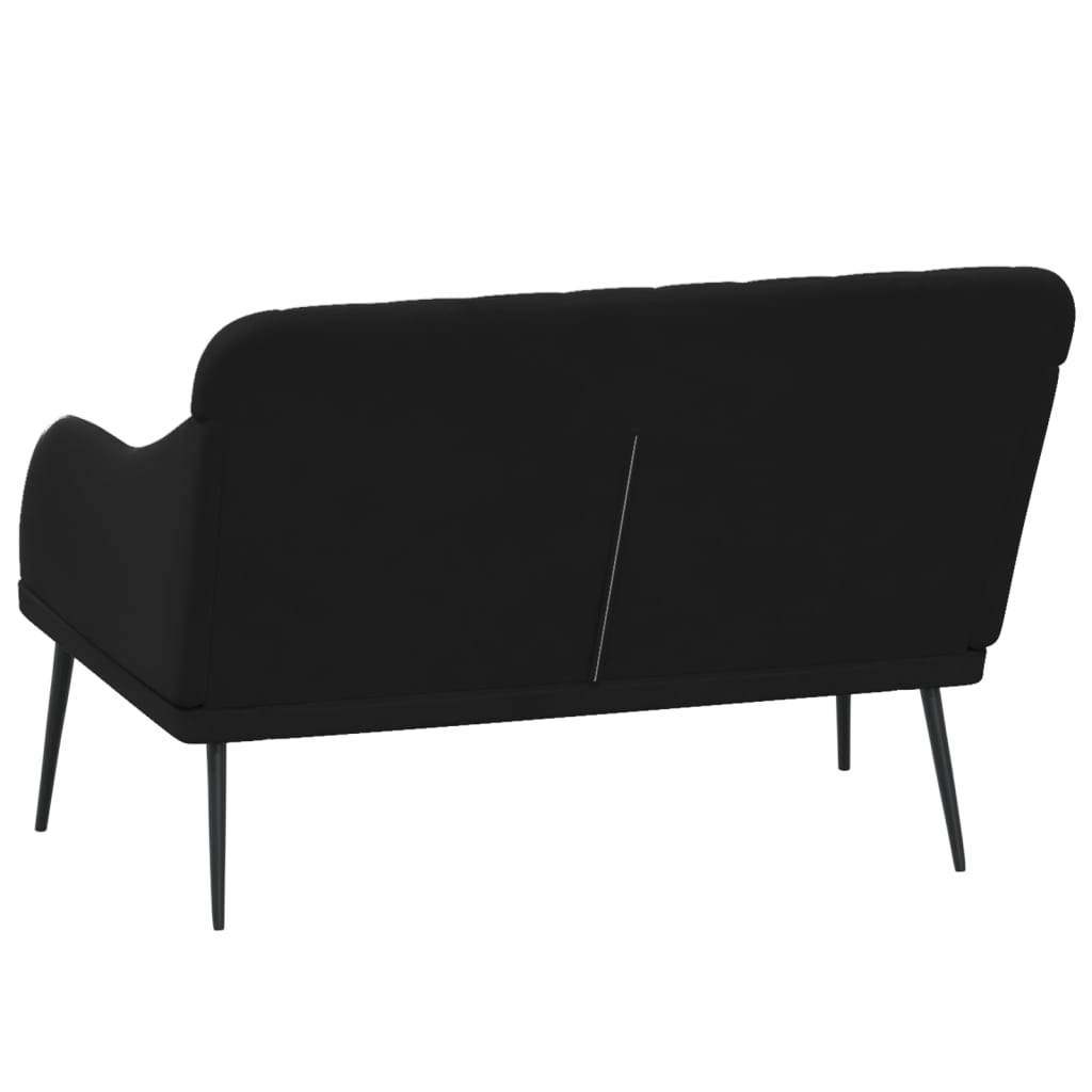 vidaXL Bancă, negru, 110x76x80 cm, catifea vidaXL Bancă, negru, 110x76x80 cm, catifea