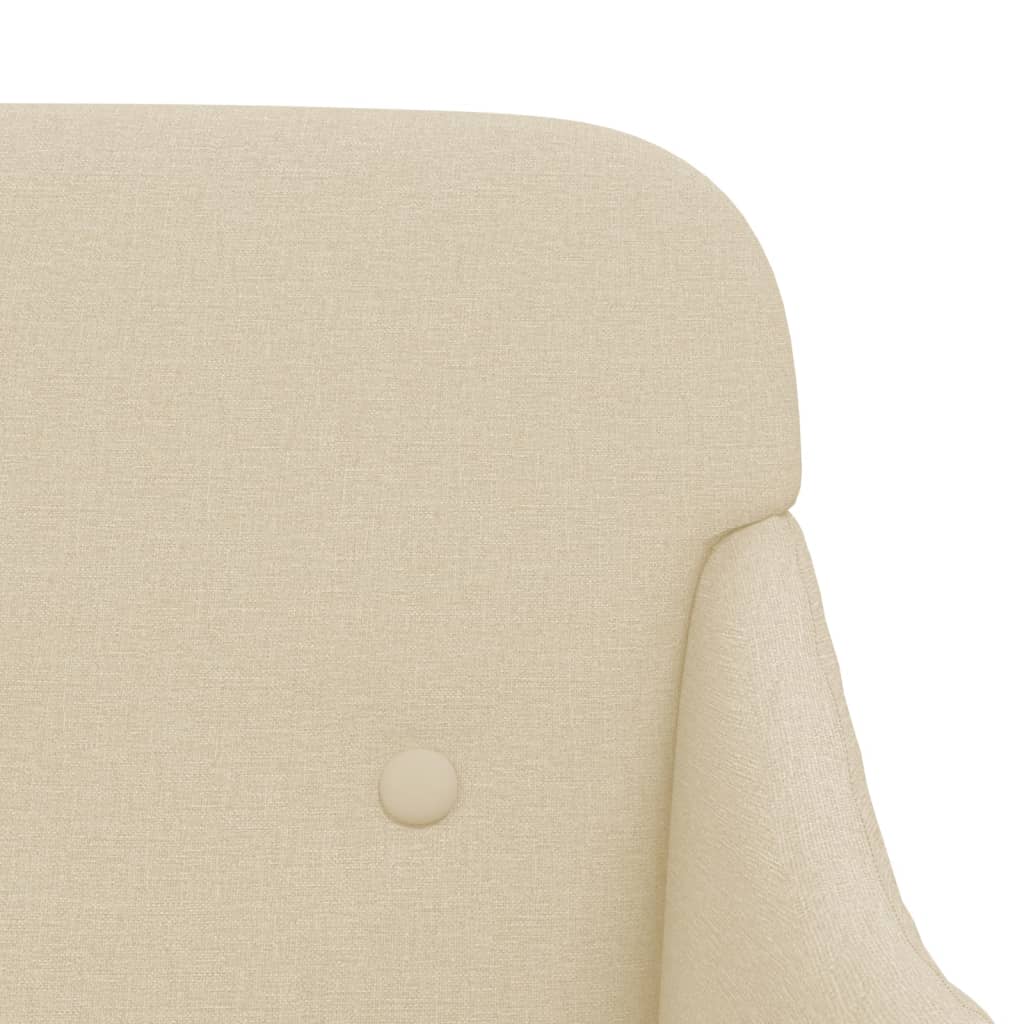 vidaXL Bancă, crem, 110x76x80 cm, textil