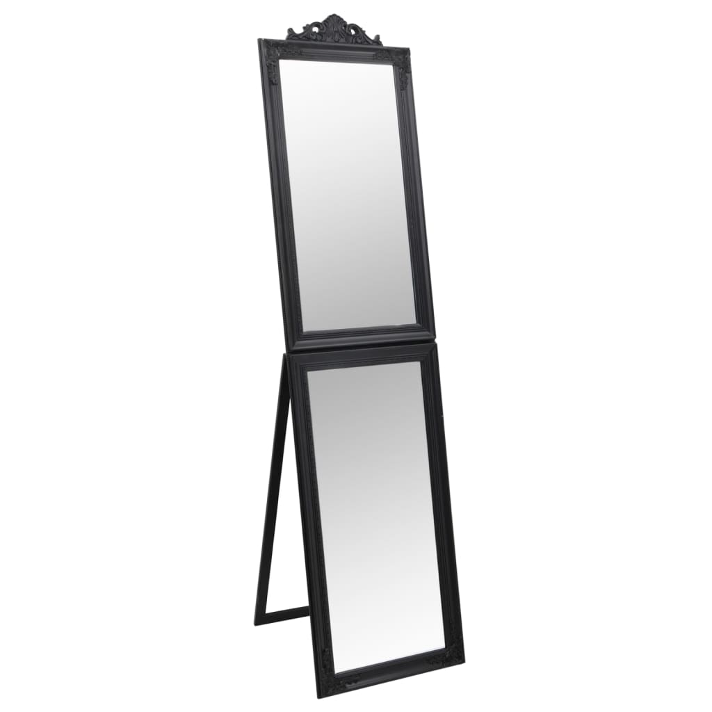 vidaXL Oglindă de sine stătătoare, negru, 50x200 cm vidaXL Oglindă de sine stătătoare, negru, 50x200 cm