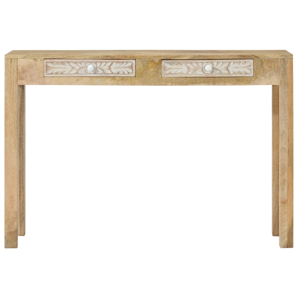 vidaXL Masă consolă 110x30x75 cm, lemn masiv de mango albit