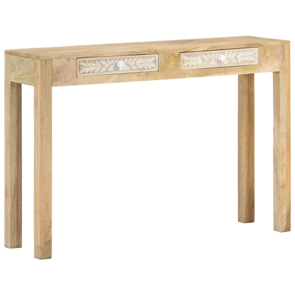 vidaXL Masă consolă 110x30x75 cm, lemn masiv de mango albit