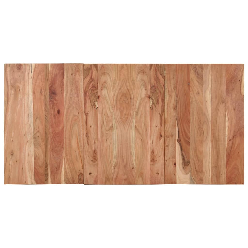 vidaXL Masă de bucătărie, negru, 140x70x76 cm, lemn masiv de acacia
