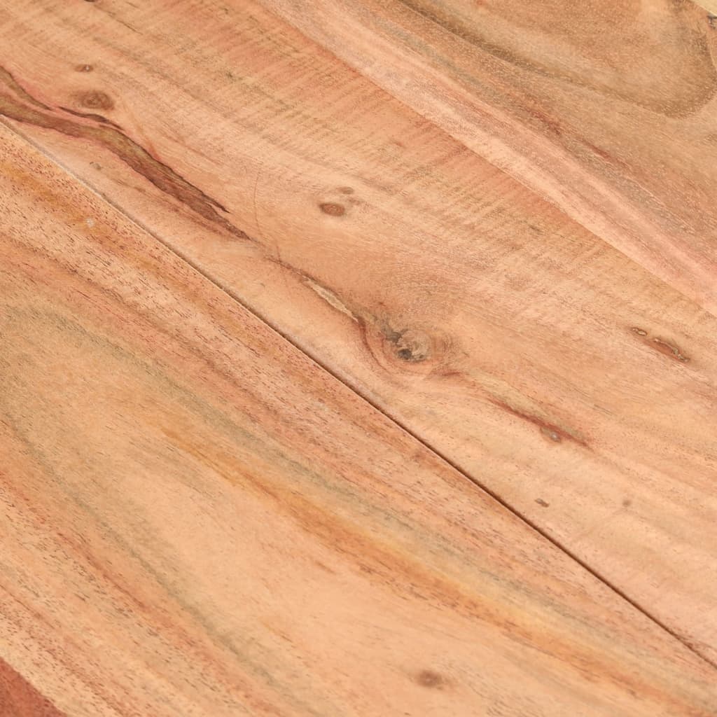 vidaXL Masă de bucătărie, negru, 140x70x76 cm, lemn masiv de acacia