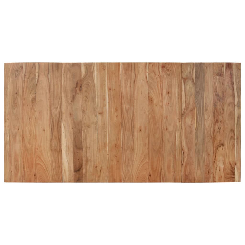 vidaXL Masă de bucătărie, negru, 180x90x77 cm, lemn masiv de acacia