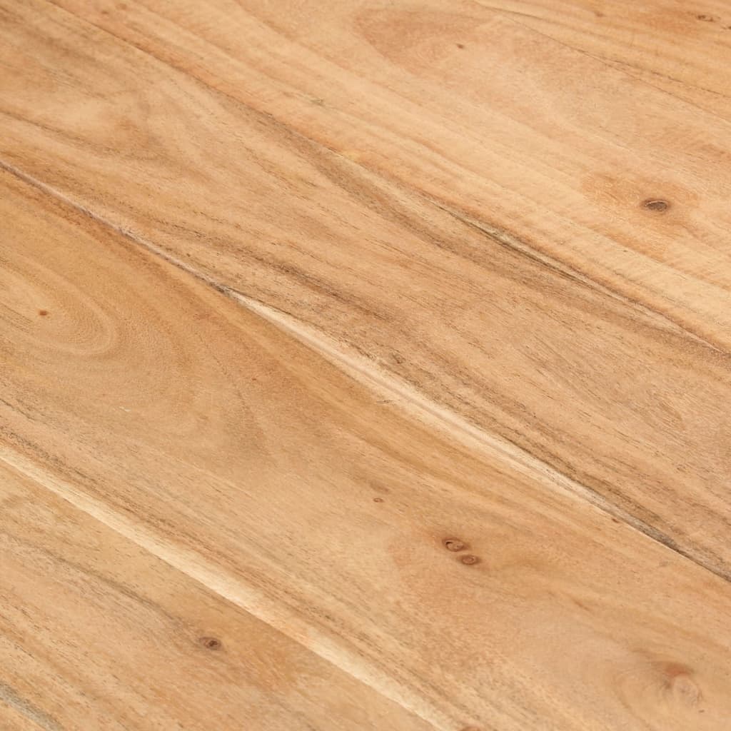 vidaXL Masă de bucătărie, negru, 180x90x77 cm, lemn masiv de acacia