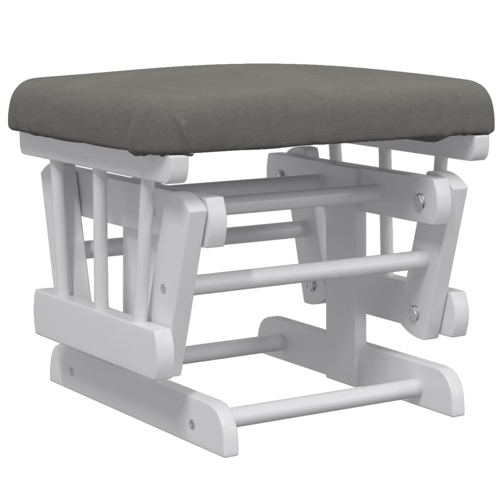 vidaXL Scaun de relaxare glisant cu taburet, gri închis, textil