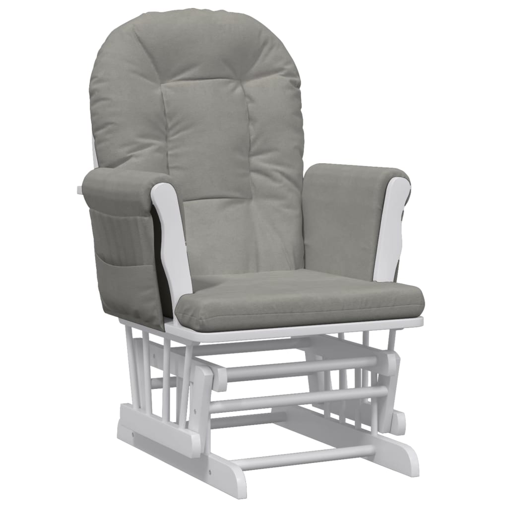 vidaXL Scaun glisant cu taburet, gri deschis, material textil vidaXL Scaun glisant cu taburet, gri deschis, material textil
