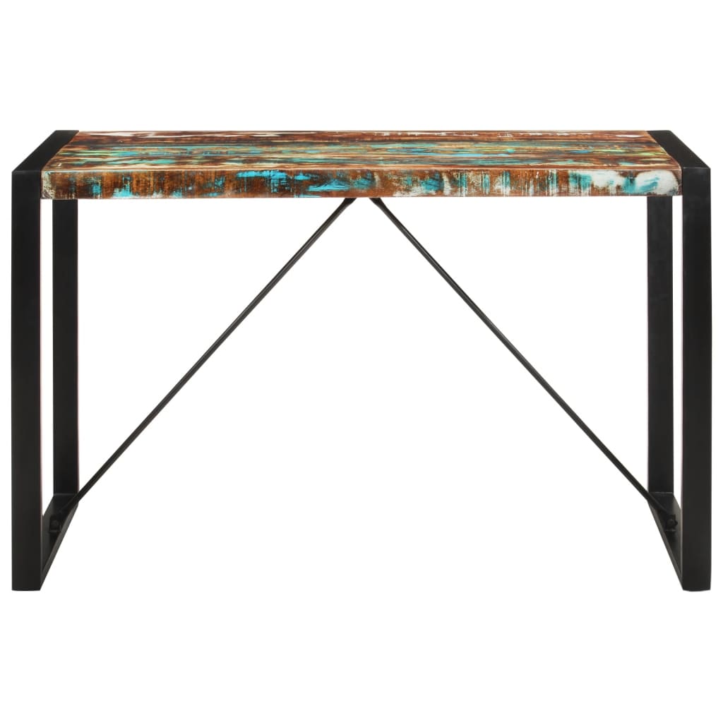 vidaXL Masă de bucătărie, 120x55x76 cm, lemn masiv reciclat