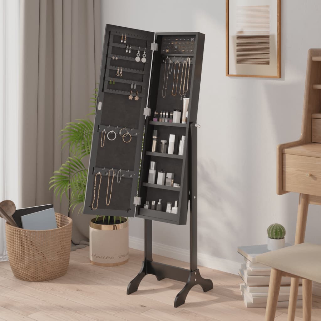 vidaXL Oglindă de sine stătătoare, negru, 34x37x146 cm vidaXL Oglindă de sine stătătoare, negru, 34x37x146 cm