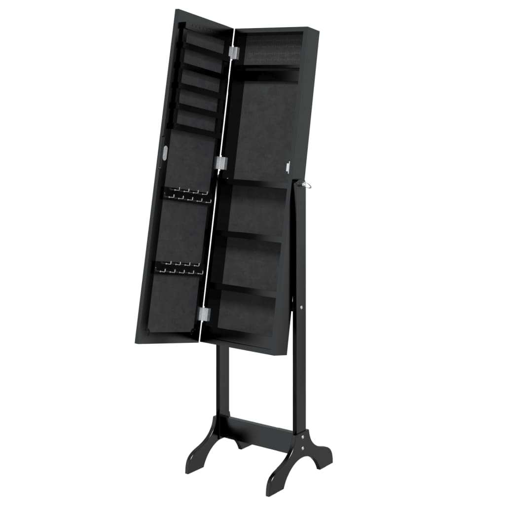 vidaXL Oglindă de sine stătătoare, negru, 34x37x146 cm vidaXL Oglindă de sine stătătoare, negru, 34x37x146 cm
