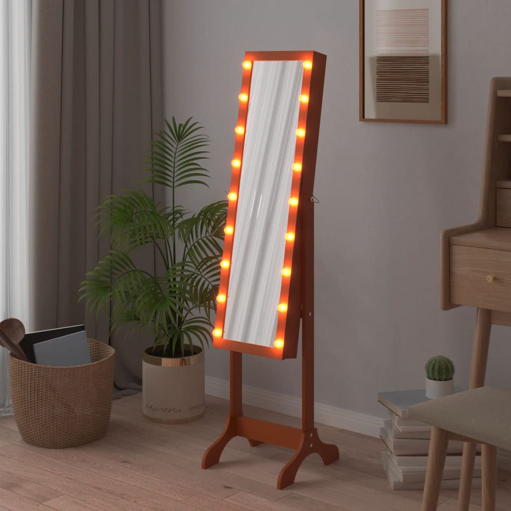 vidaXL Oglindă de sine stătătoare cu LED, 34x37x146 cm vidaXL Oglindă de sine stătătoare cu LED, 34x37x146 cm