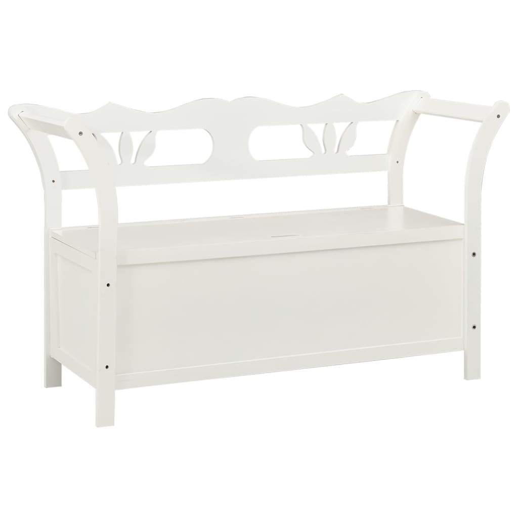 vidaXL Bancă, alb, 107x45x75,5 cm, lemn masiv de brad vidaXL Bancă, alb, 107x45x75,5 cm, lemn masiv de brad