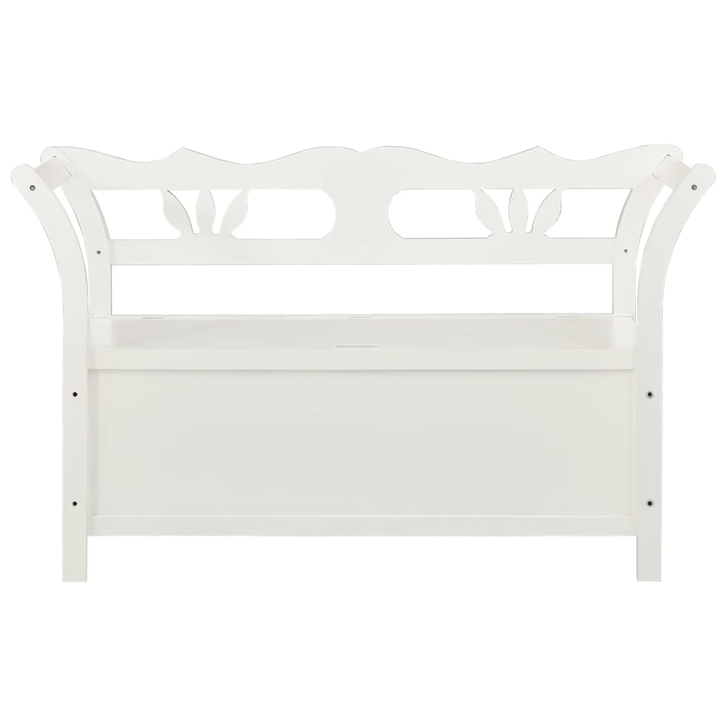 vidaXL Bancă, alb, 107x45x75,5 cm, lemn masiv de brad vidaXL Bancă, alb, 107x45x75,5 cm, lemn masiv de brad