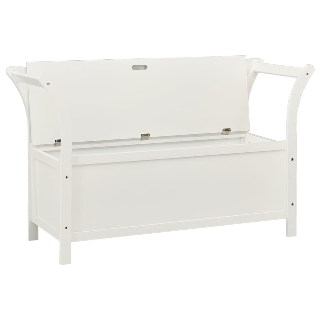 vidaXL Bancă, alb, 107x45x75,5 cm, lemn masiv de brad vidaXL Bancă, alb, 107x45x75,5 cm, lemn masiv de brad