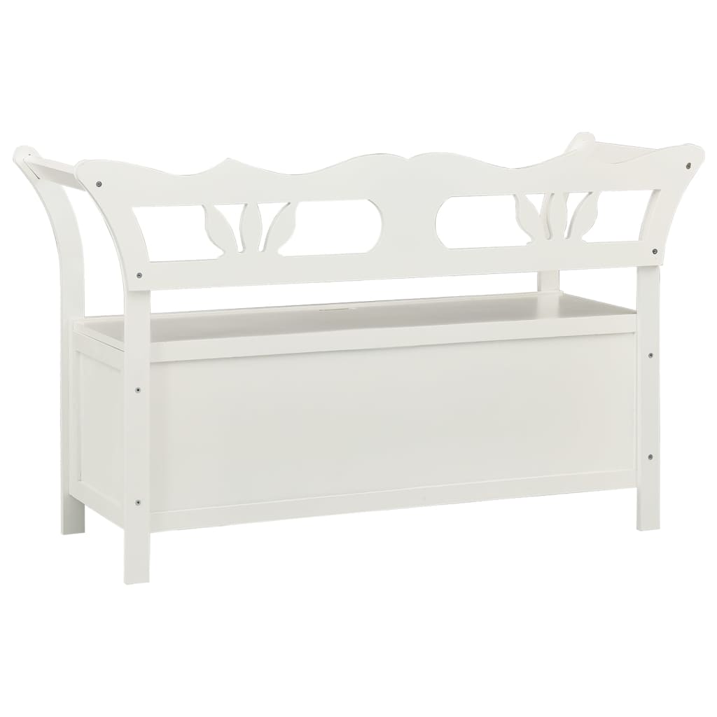 vidaXL Bancă, alb, 107x45x75,5 cm, lemn masiv de brad vidaXL Bancă, alb, 107x45x75,5 cm, lemn masiv de brad