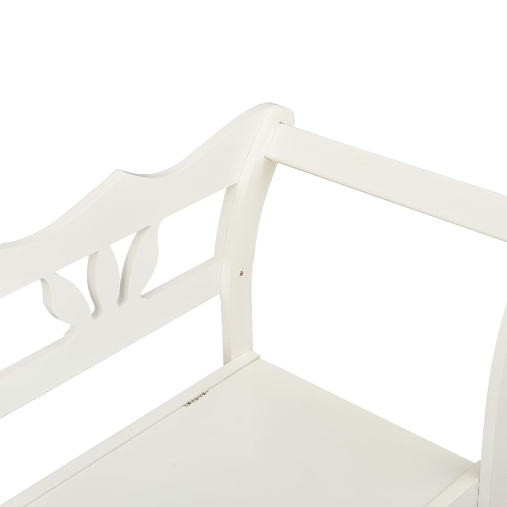 vidaXL Bancă, alb, 107x45x75,5 cm, lemn masiv de brad vidaXL Bancă, alb, 107x45x75,5 cm, lemn masiv de brad