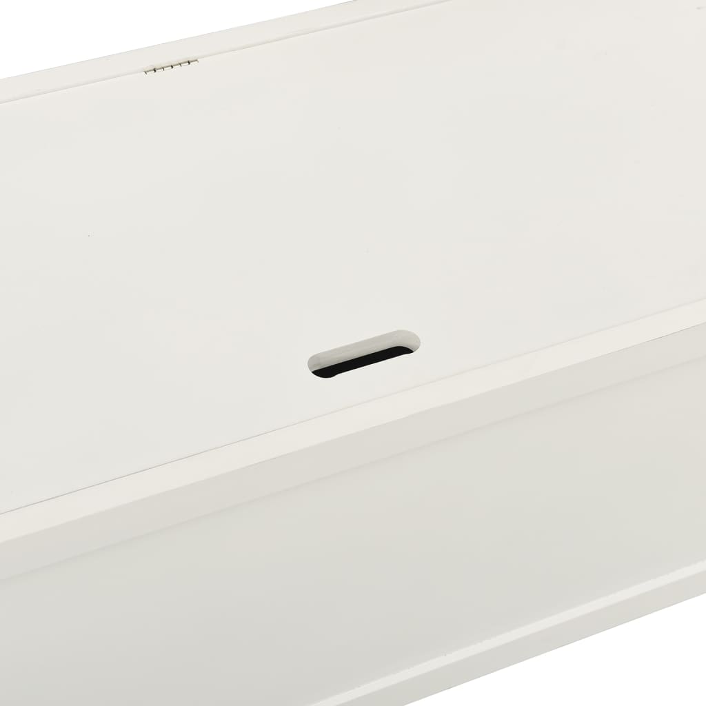 vidaXL Bancă, alb, 107x45x75,5 cm, lemn masiv de brad vidaXL Bancă, alb, 107x45x75,5 cm, lemn masiv de brad