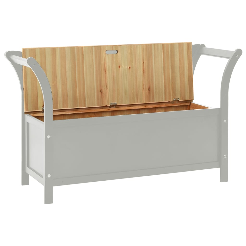 vidaXL Bancă, gri, 107x45x75,5 cm, lemn masiv de brad