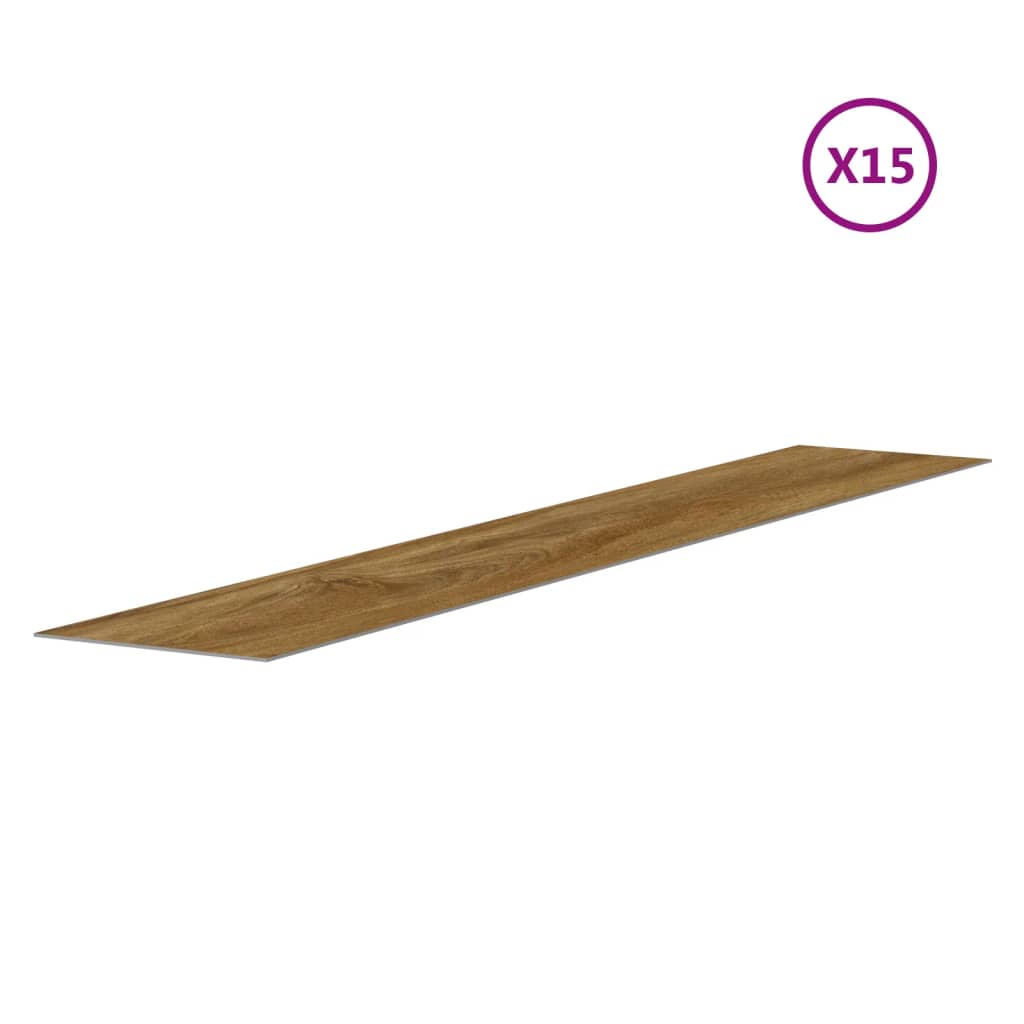 vidaXL Panouri de perete aspect lemn, maro, 2,06 m², PVC