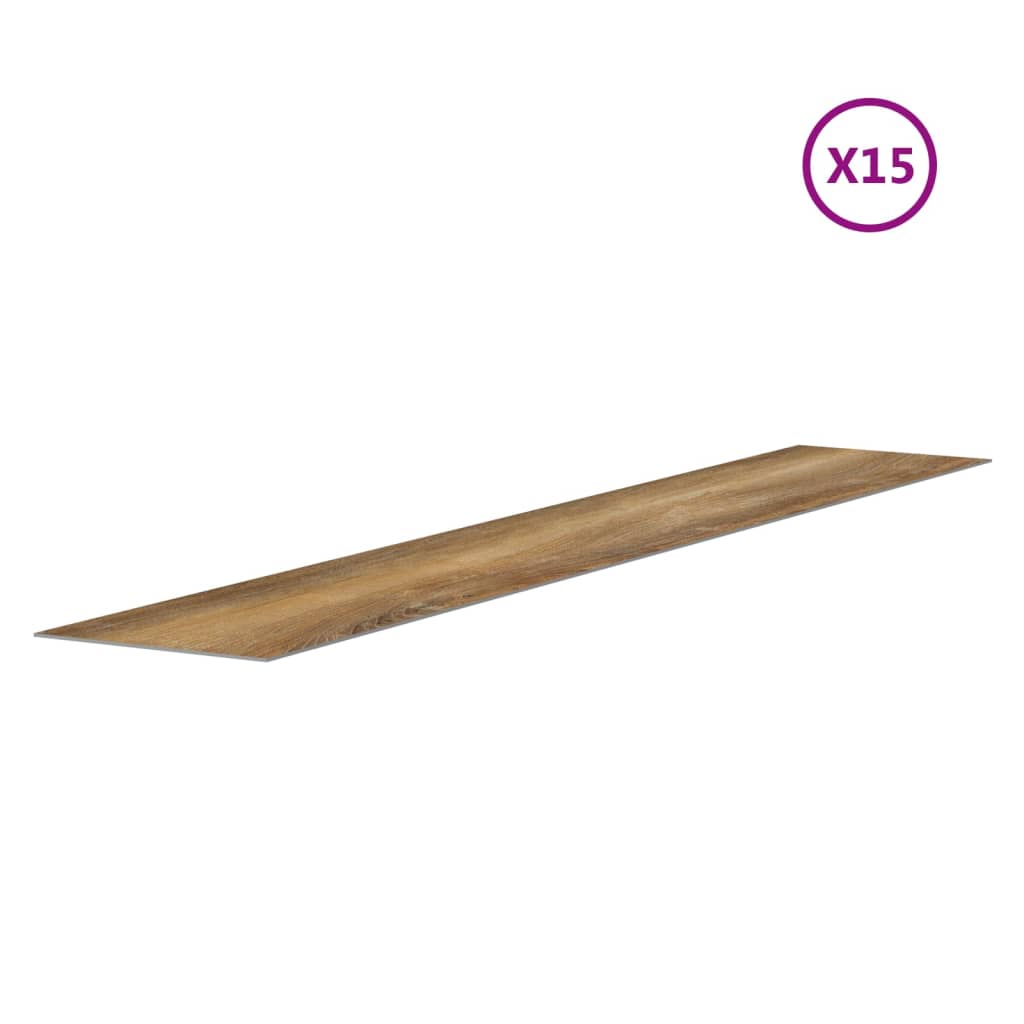 vidaXL Panouri de perete aspect lemn, maro, 2,06 m², PVC