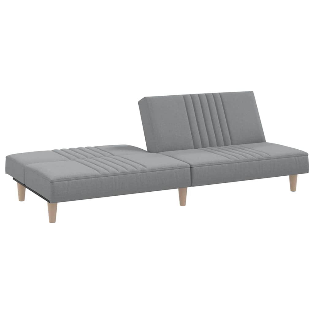 vidaXL Canapea extensibilă, gri deschis, material textil vidaXL Canapea extensibilă, gri deschis, material textil