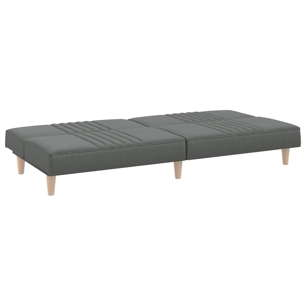 vidaXL Canapea extensibilă, gri închis, material textil vidaXL Canapea extensibilă, gri închis, material textil