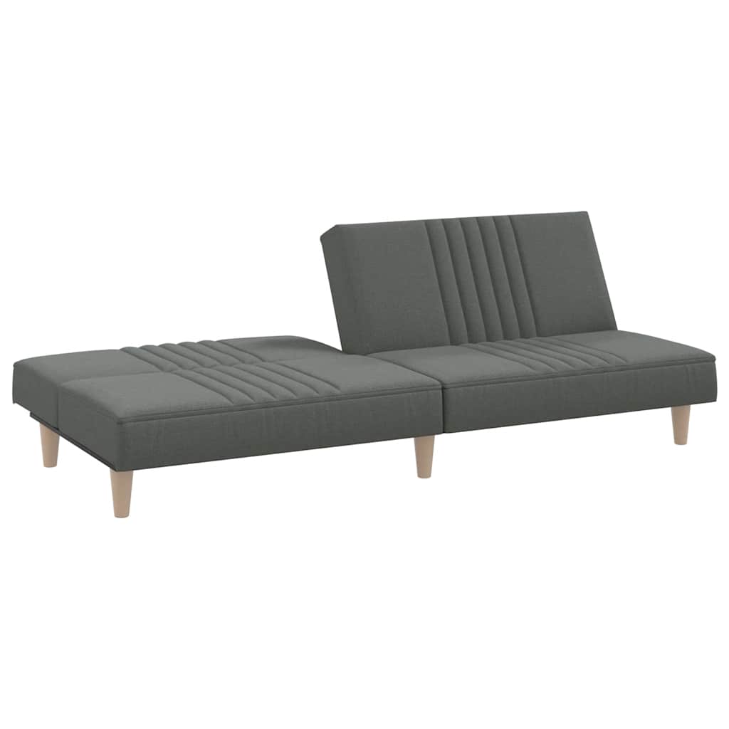 vidaXL Canapea extensibilă, gri închis, material textil vidaXL Canapea extensibilă, gri închis, material textil