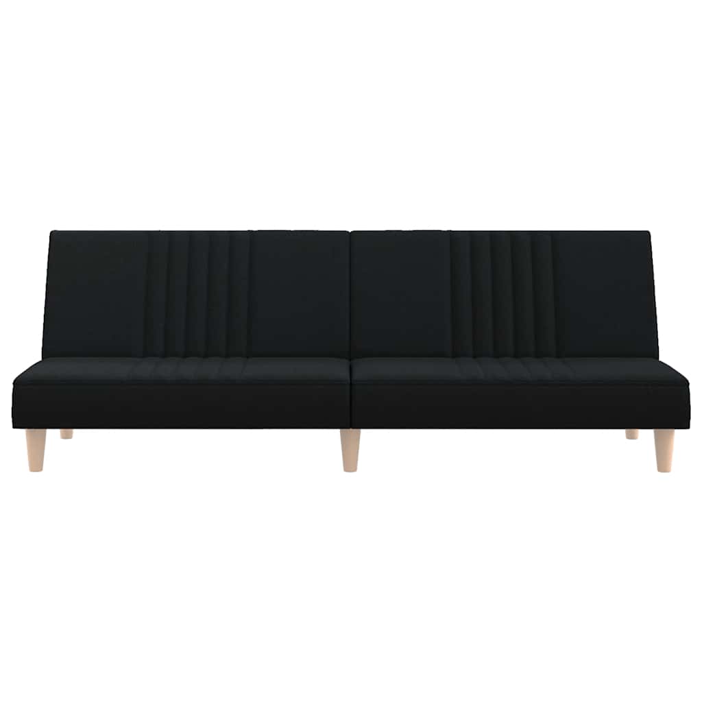 vidaXL Canapea extensibilă, negru, material textil vidaXL Canapea extensibilă, negru, material textil