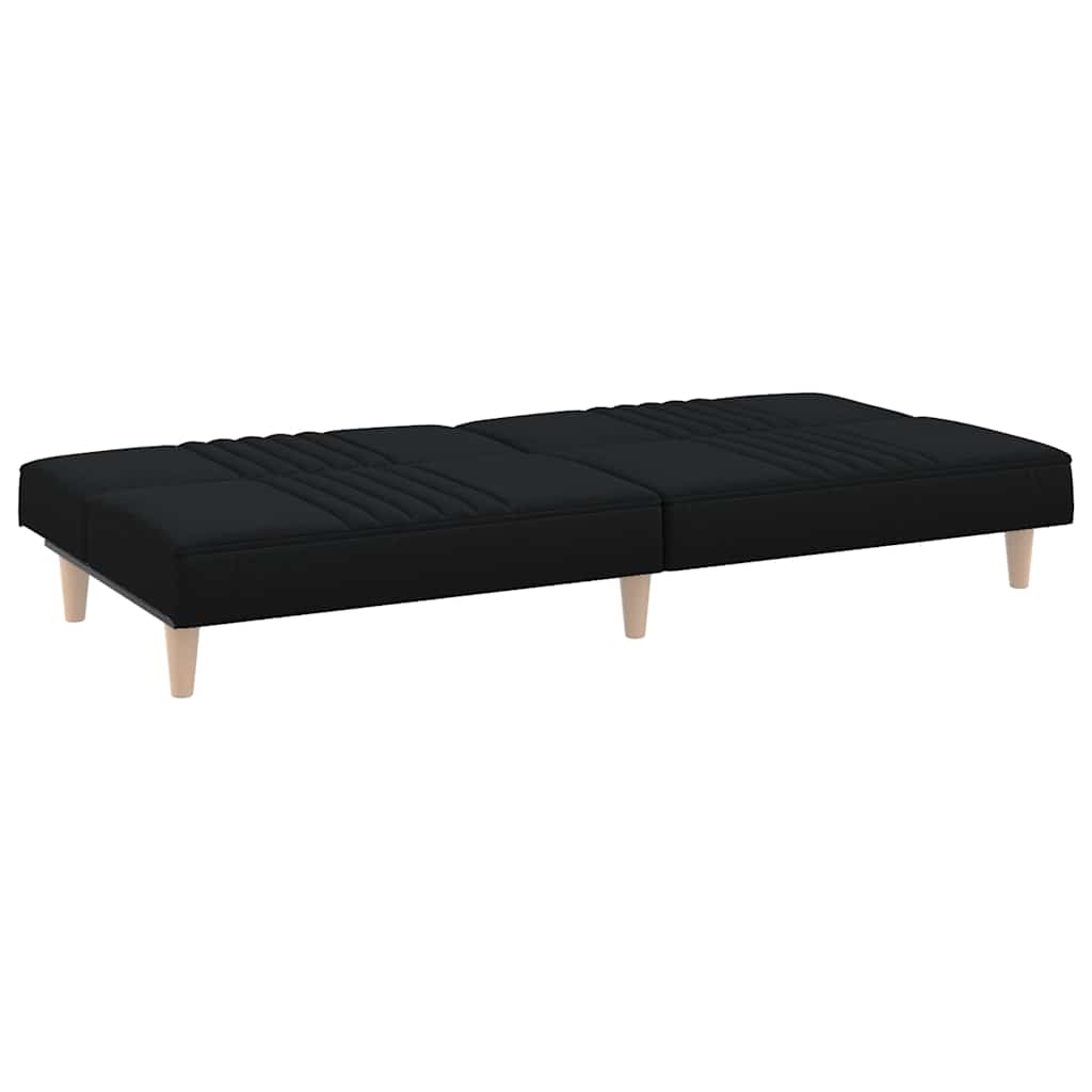 vidaXL Canapea extensibilă, negru, material textil vidaXL Canapea extensibilă, negru, material textil