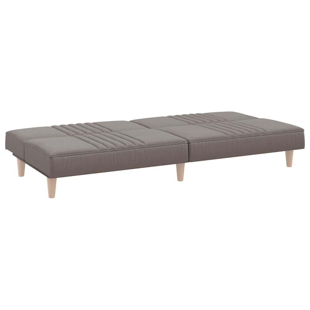 vidaXL Canapea extensibilă, gri taupe, material textil