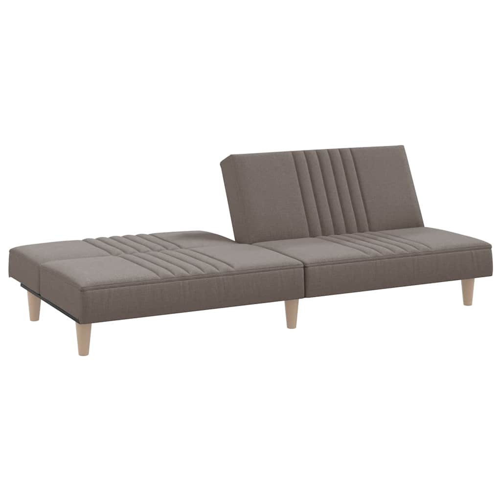vidaXL Canapea extensibilă, gri taupe, material textil