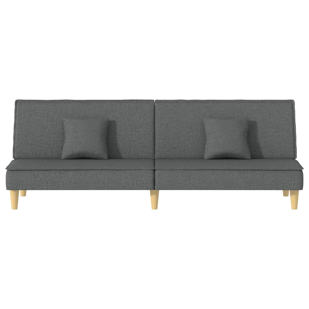 vidaXL Canapea extensibilă, gri închis, material textil