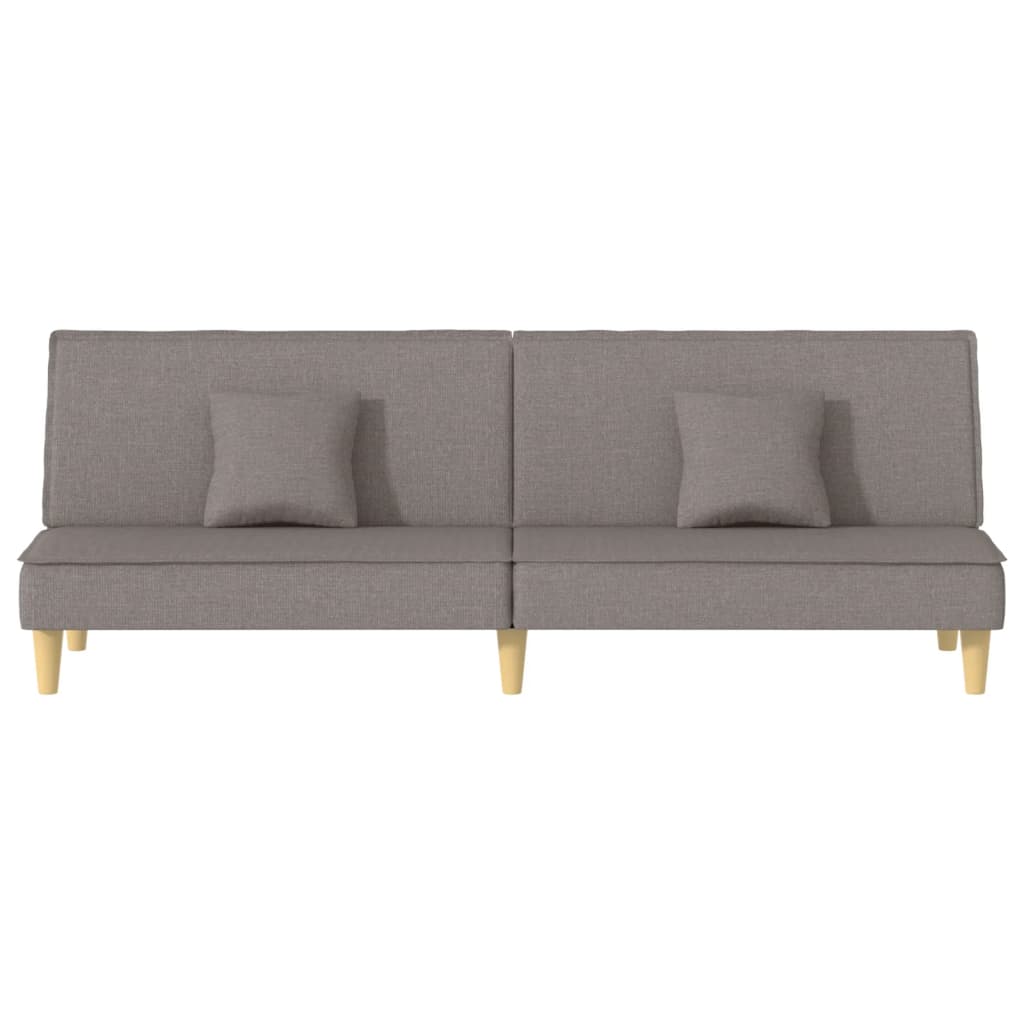 vidaXL Canapea extensibilă, gri taupe, material textil