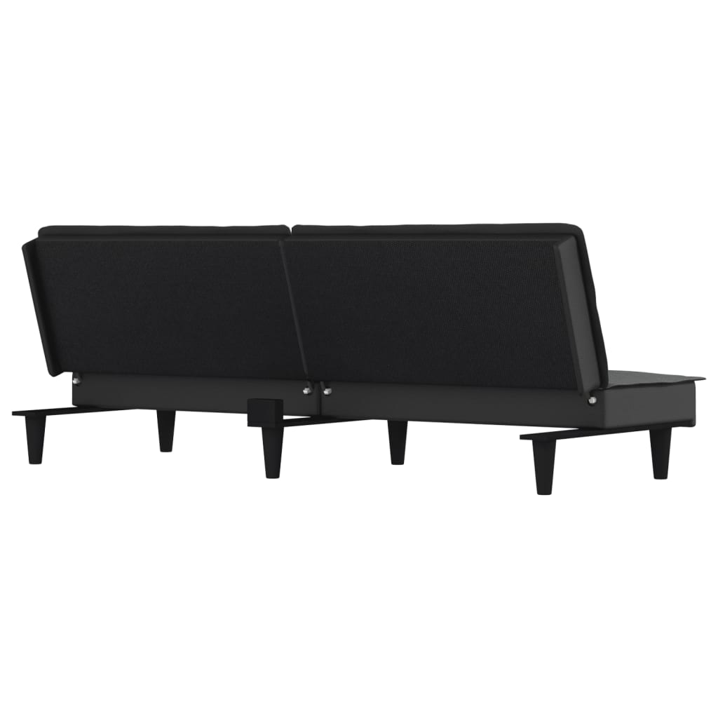 vidaXL Canapea extensibilă, gri închis, material textil