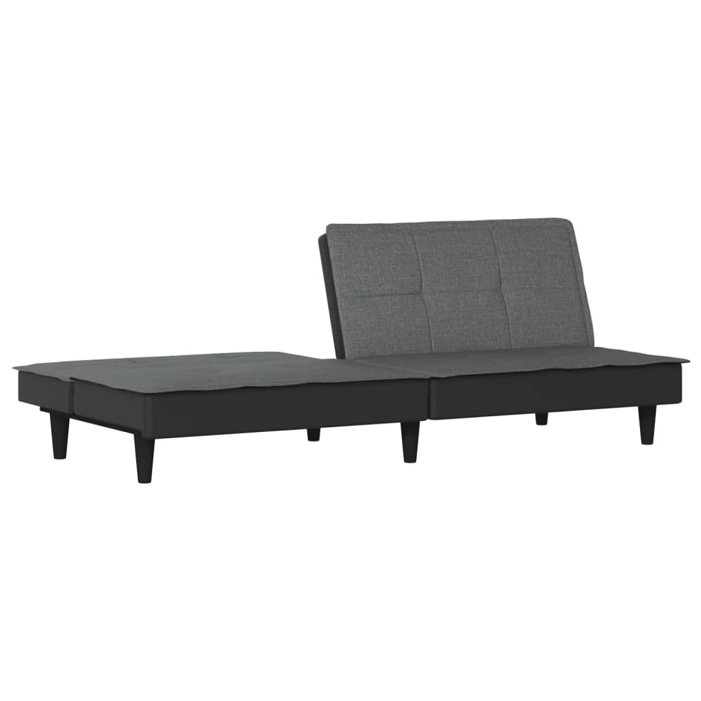 vidaXL Canapea extensibilă, gri închis, material textil