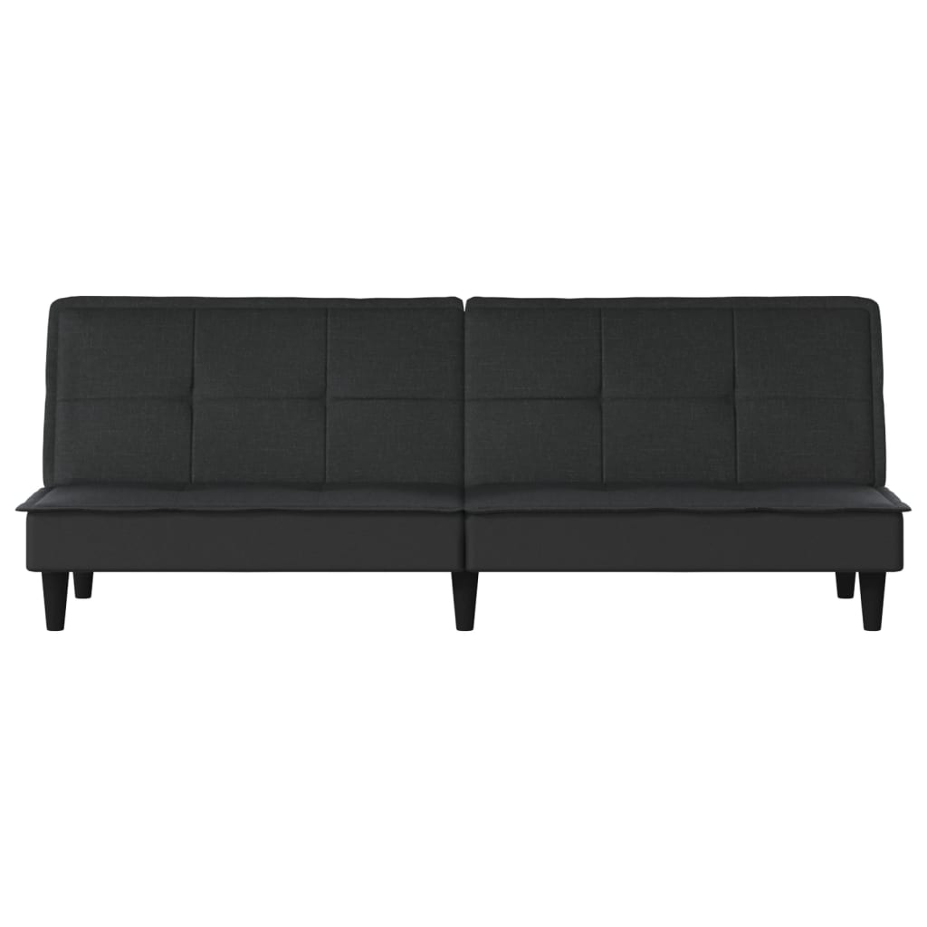 vidaXL Canapea extensibilă, negru, material textil vidaXL Canapea extensibilă, negru, material textil