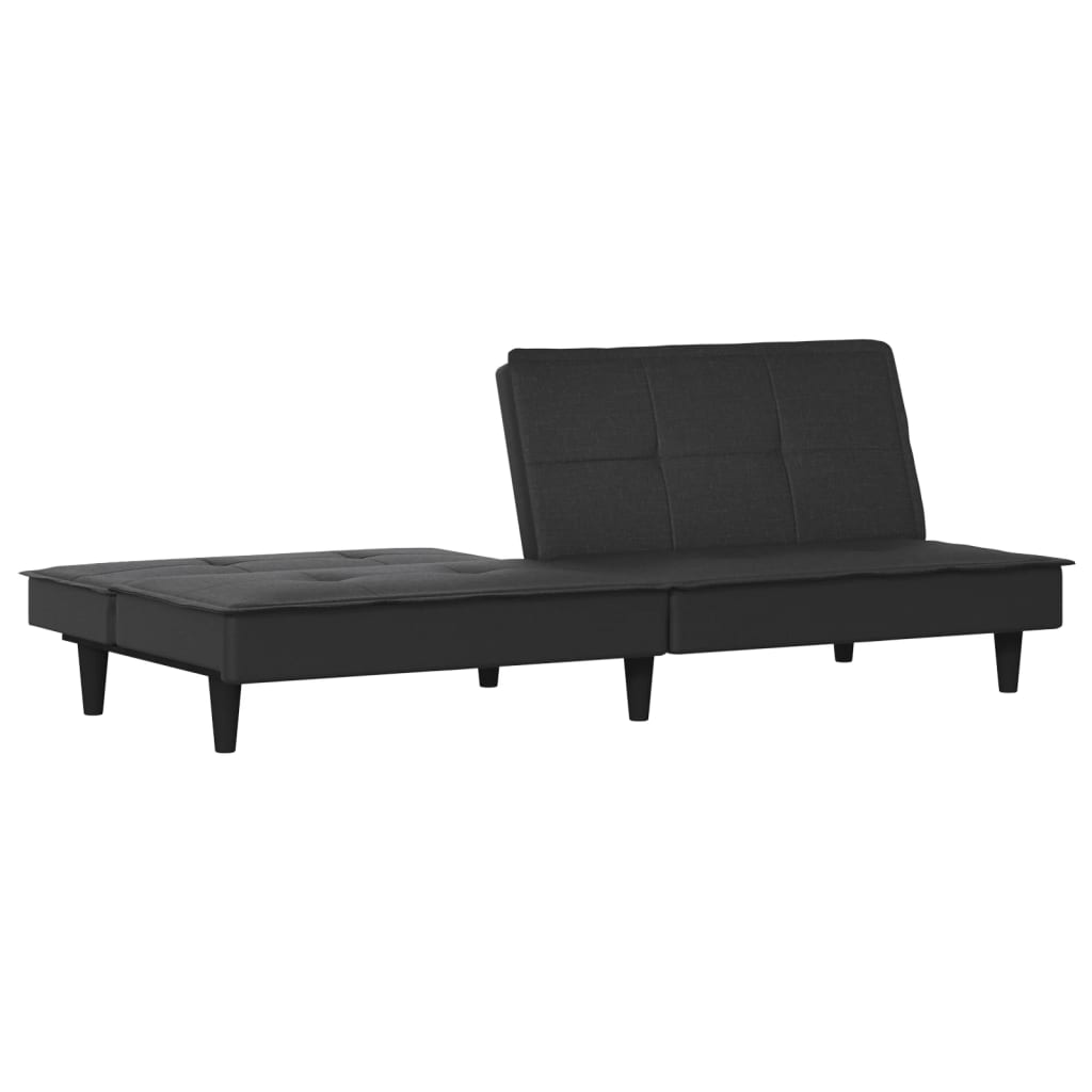 vidaXL Canapea extensibilă, negru, material textil vidaXL Canapea extensibilă, negru, material textil