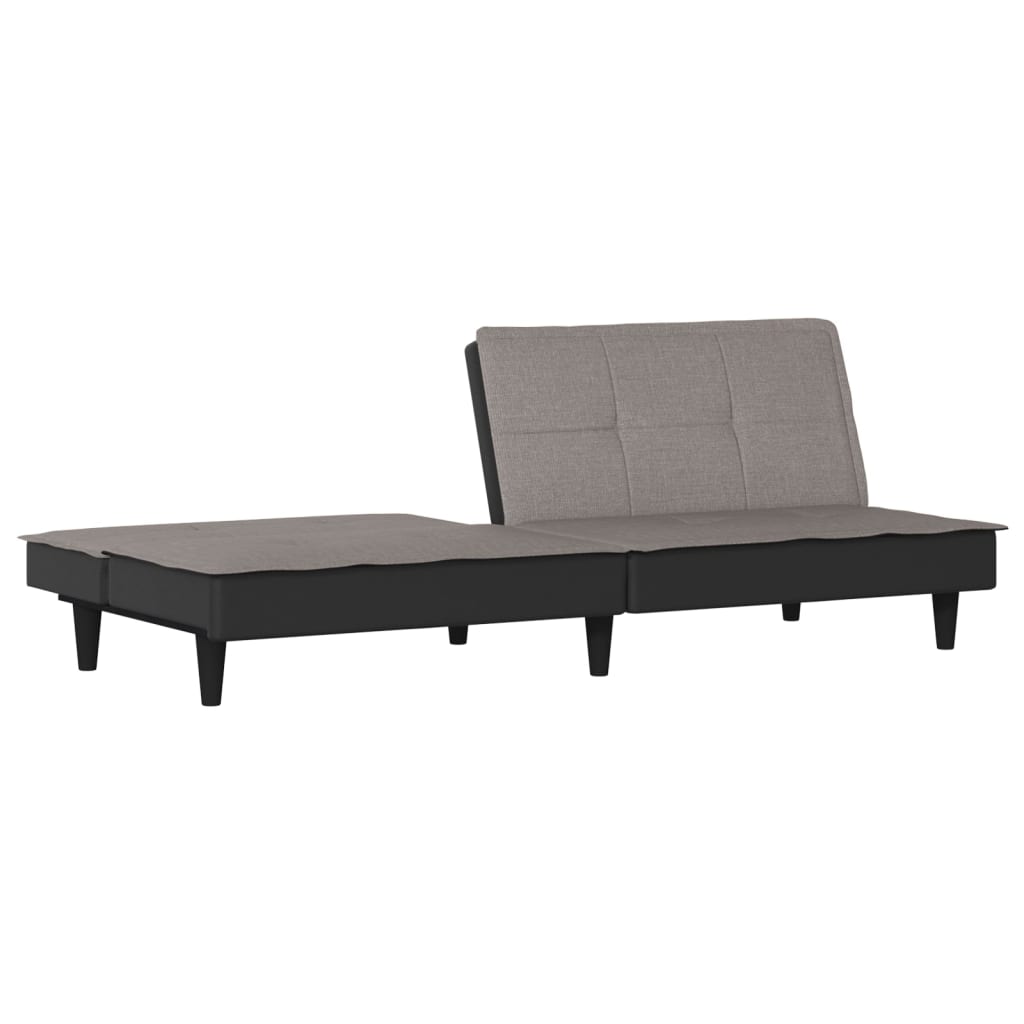 vidaXL Canapea extensibilă, gri taupe, material textil