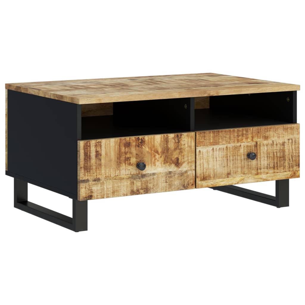 vidaXL Măsuță de cafea, 80x54x40 cm, lemn masiv mango/lemn prelucrat vidaXL Măsuță de cafea, 80x54x40 cm, lemn masiv mango/lemn prelucrat