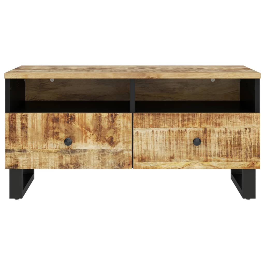 vidaXL Măsuță de cafea, 80x54x40 cm, lemn masiv mango/lemn prelucrat vidaXL Măsuță de cafea, 80x54x40 cm, lemn masiv mango/lemn prelucrat