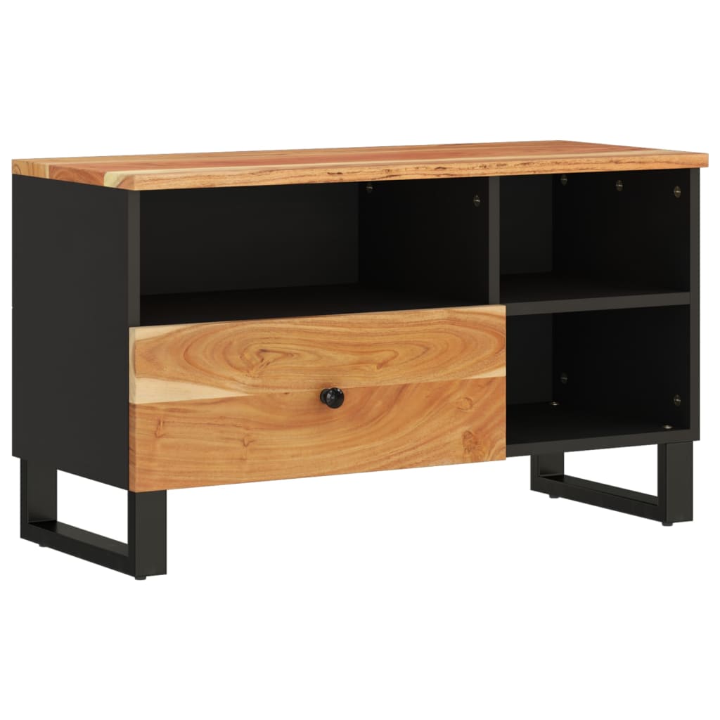vidaXL Comodă TV, 80x33x46 cm, lemn masiv de acacia & lemn compozit vidaXL Comodă TV, 80x33x46 cm, lemn masiv de acacia & lemn compozit
