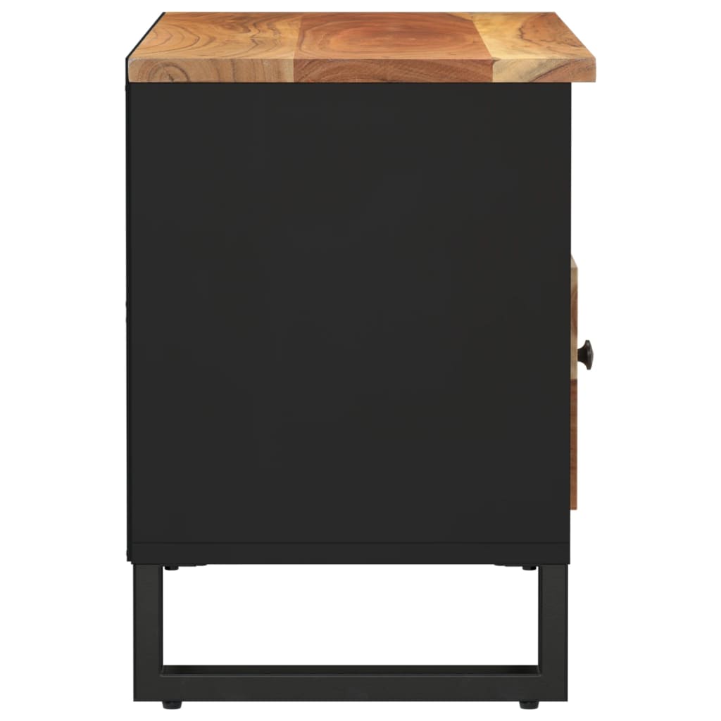 vidaXL Comodă TV, 80x33x46 cm, lemn masiv de acacia & lemn compozit vidaXL Comodă TV, 80x33x46 cm, lemn masiv de acacia & lemn compozit