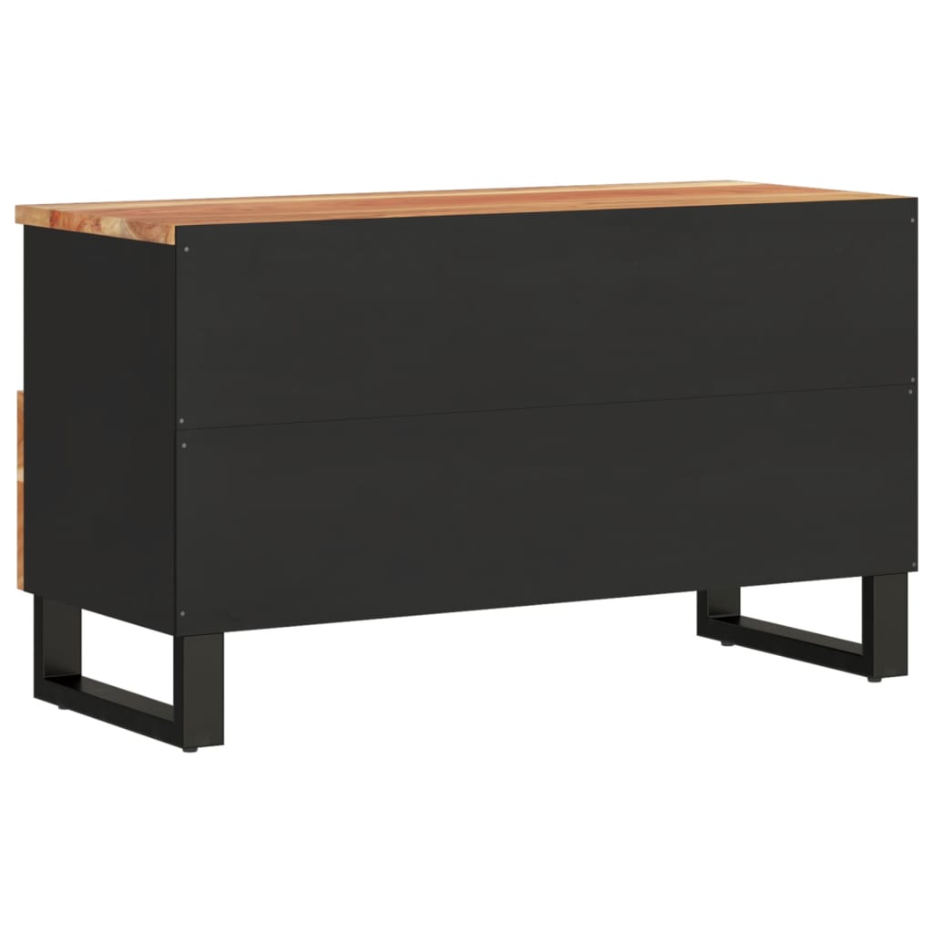 vidaXL Comodă TV, 80x33x46 cm, lemn masiv de acacia & lemn compozit vidaXL Comodă TV, 80x33x46 cm, lemn masiv de acacia & lemn compozit