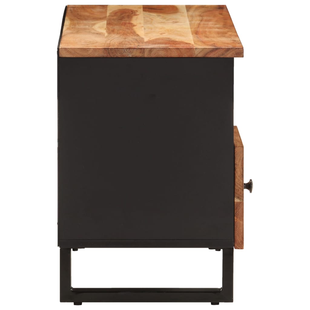 vidaXL Comodă TV, 100x33x46 cm, lemn masiv de acacia & lemn compozit