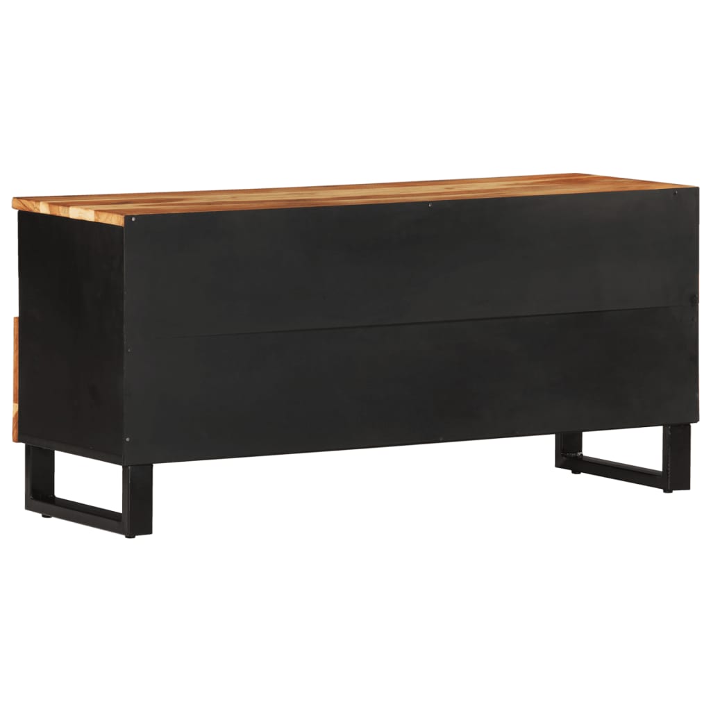 vidaXL Comodă TV, 100x33x46 cm, lemn masiv de acacia & lemn compozit