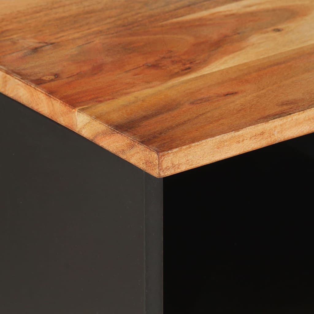 vidaXL Comodă TV, 100x33x46 cm, lemn masiv de acacia & lemn compozit
