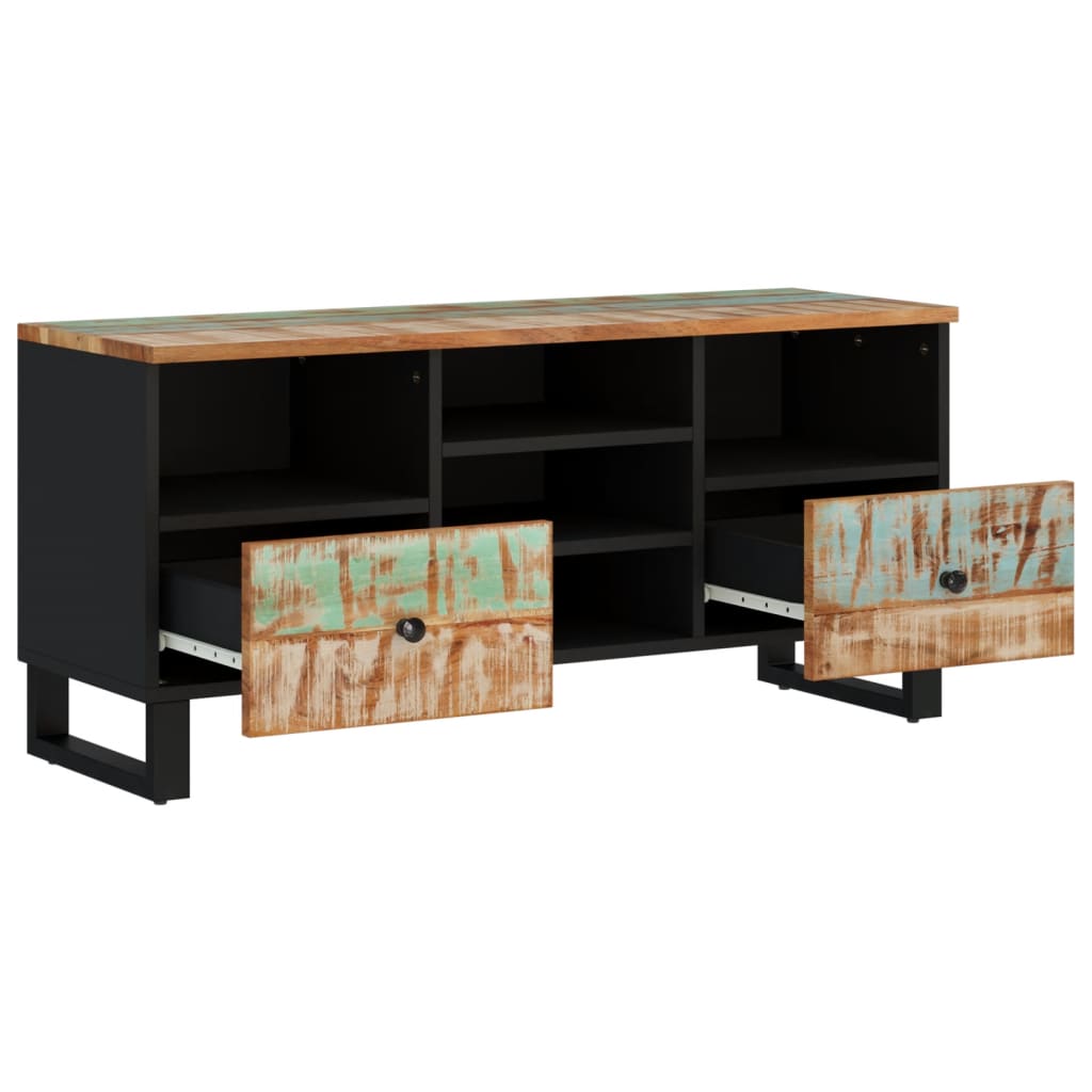 vidaXL Comodă TV, 100x33x46 cm, lemn masiv reciclat & lemn compozit