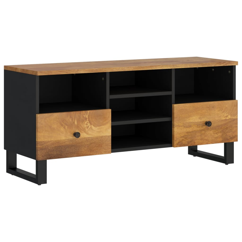 vidaXL Comodă TV, 100x33x46 cm, lemn masiv de mango și lemn compozit