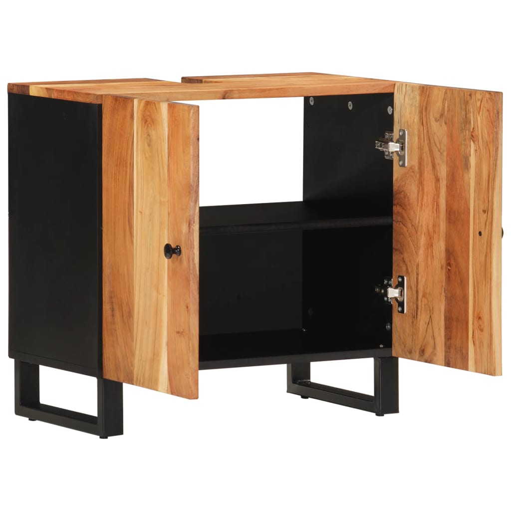 vidaXL Dulap de chiuvetă 62x33x58 cm lemn masiv acacia & lemn compozit vidaXL Dulap de chiuvetă 62x33x58 cm lemn masiv acacia & lemn compozit
