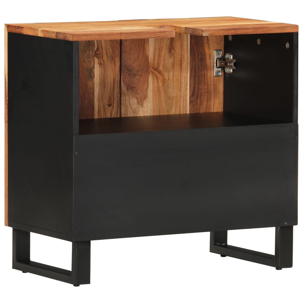 vidaXL Dulap de chiuvetă 62x33x58 cm lemn masiv acacia & lemn compozit vidaXL Dulap de chiuvetă 62x33x58 cm lemn masiv acacia & lemn compozit